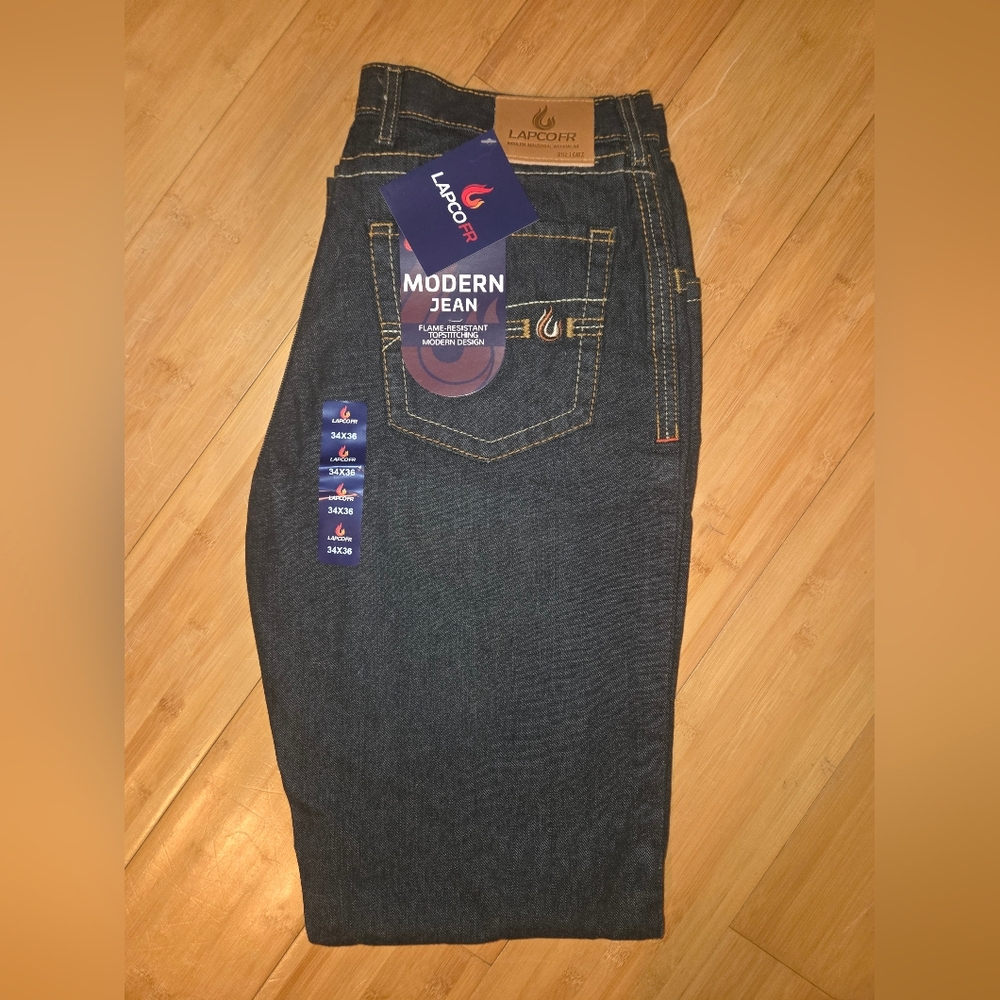 Lapco FR Modern Dark Blue Straight Jeans